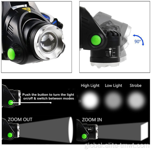 UV or Green LED Best Selling Rechargeable Zoom UV And White LED Headlamp Powerful Ultra Violet Tactical Headlight For Leak Detector Supplier